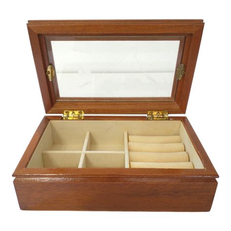 Topbathy Vintage Wood Jewelry Trinket Keepsake Storage Box Necklace Treasure Organizer Holder