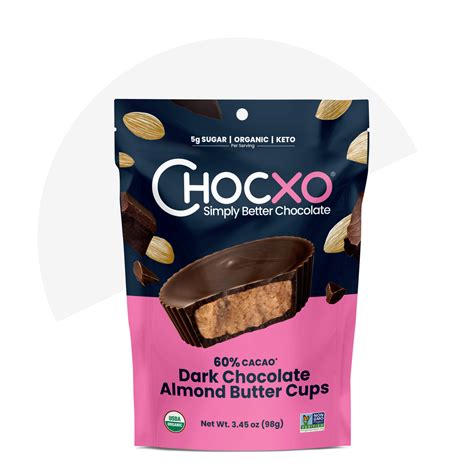 Chocxo Dark Chocolate Almond Butter Cups 98g Lifestyle Markets