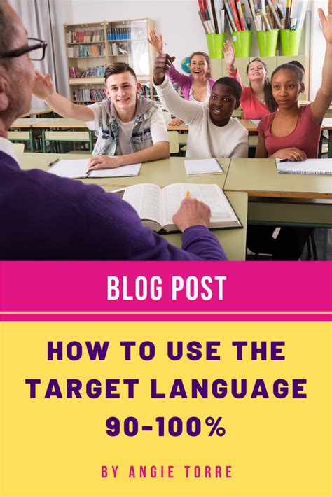 How To Use The Target Language 90 100 Part 2 In 2021 Classroom