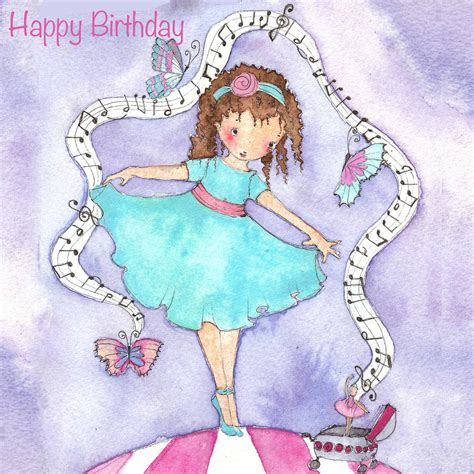 Personalised Ballerina Birthday Card By Paper Princess
