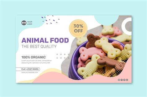 Free Vector Animal Food Banner Template