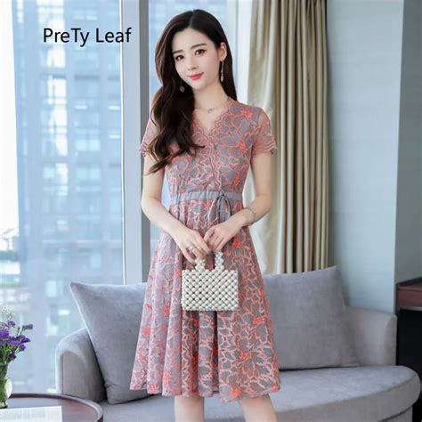 2018 Summer New Korean Lace Dress In Dresses From Womens Clothing On
