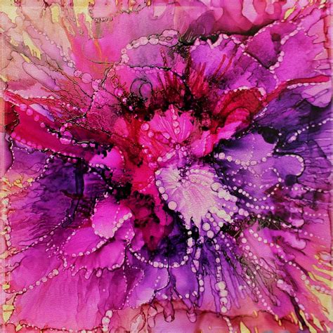 Tropical Flower Abstract Painting By Barbara Chichester Fine Art America