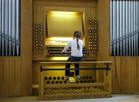 Modern Pipe Organ In Renovated Building Of Conservatory Stock Photo