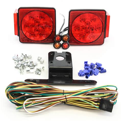 Led Submersible Square Light Kit Trailer 80 Inches And 2 Red 2 Amber