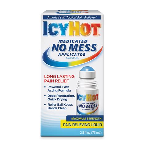 Icy Hot Medicated Max Strength 25 Oz No Mess Applicator Walmart