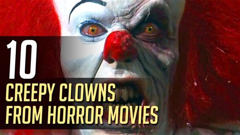10 Creepy Clowns From Horror Movies Youtube