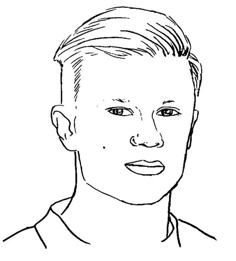 Manchester City Erling Haaland Coloring Page Free Printable Coloring