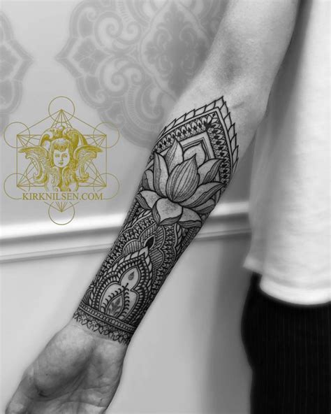 Henna Style Right Inner Forearm Tattoo