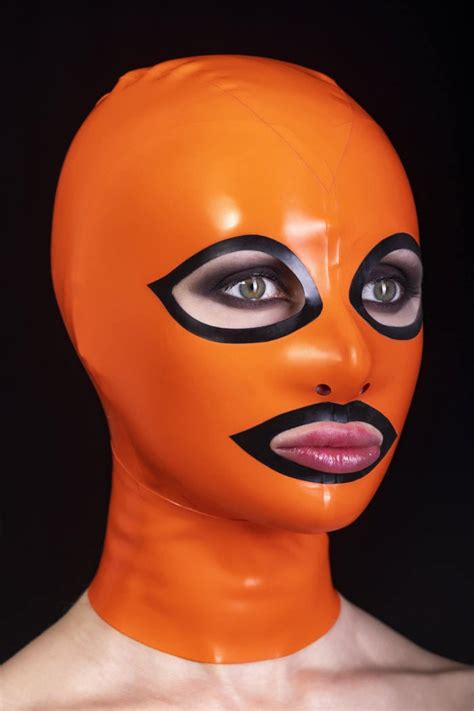 latex mask with back zipper and contrasting eyes and mouth etsy australia