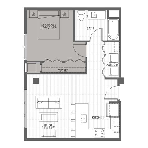 One Bedroom Floor Plan With Dimensions Resnooze Com