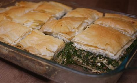 Phyllo (or filo) dough has no saturated fat or trans fat, and no cholesterol. Greek Spinach Pie with Phyllo Dough - Preheat to 350˚