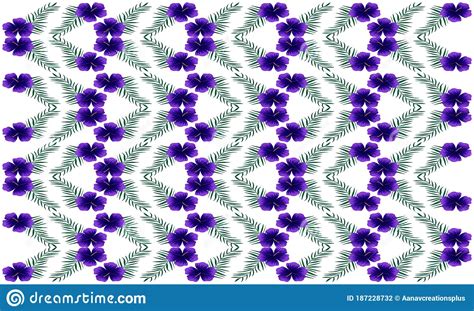 Digital Textile Design Of Flowers And Leaves Stock Vector
