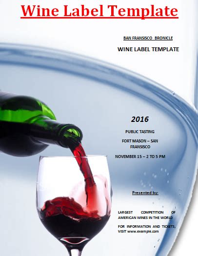 10 Wine Label Templates Free Printable Word And Pdf Formats