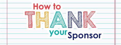 Thank Your Corporate Sponsors Tips And Examples For Teachers