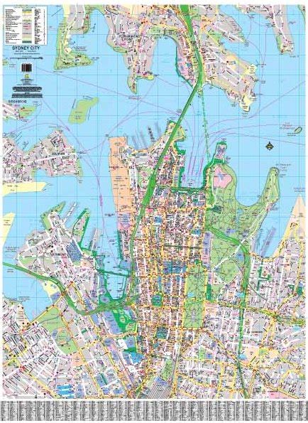 Sydney Cbd Ubd 256 Laminated Map Wall Map Of Sydney