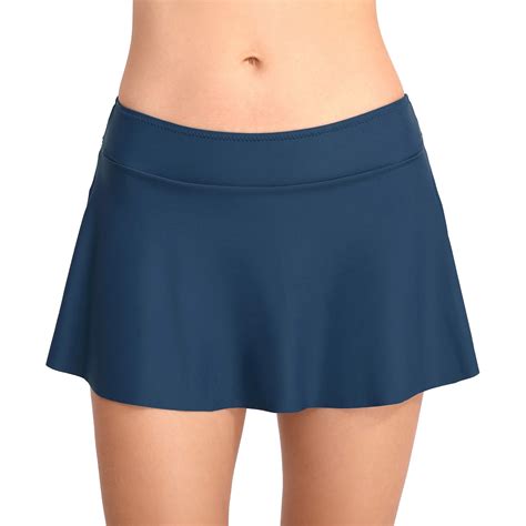 Swim Skirt Womens High Waisted Swim Bottom Swimsuits Tankini Skirt With
