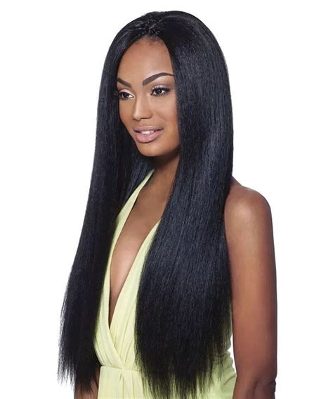 Glueless Yaki Straight 5X5 HD Lace Closure Human Hair Wigs For Women