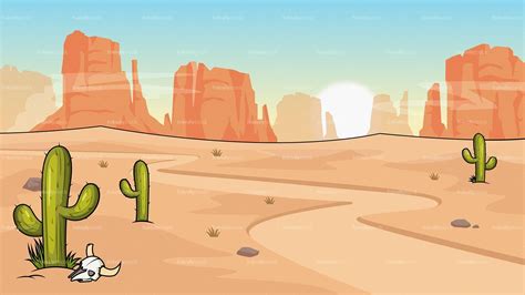 Cartoon Desert Pictures Landscape Desierto Deserto Quente Paisajes