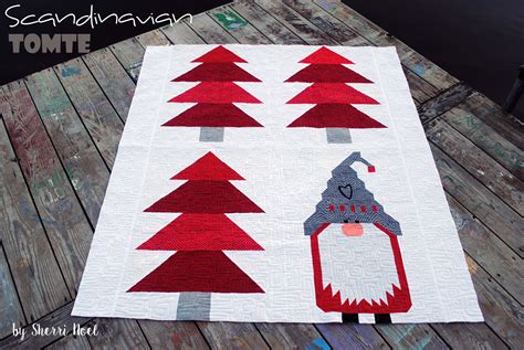 Christmas Quilt Pattern Scandinavian Tomte Rebecca Mae Designs