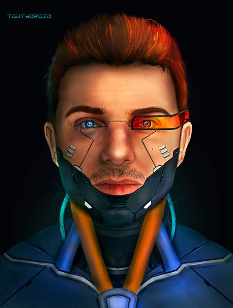 Artstation Realistic Cyborg Portrait