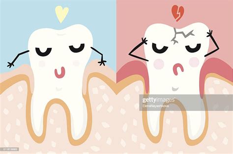 Healthy And Unhealthy Teeth High Res Vector Graphic Getty Images