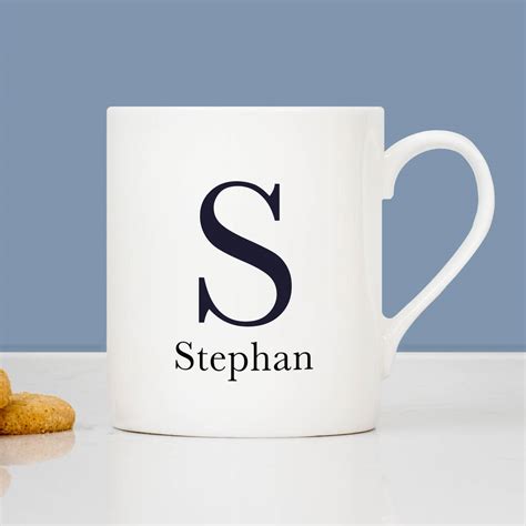 Personalised China Mug With Name And Initial By Slice Of Pie Designs