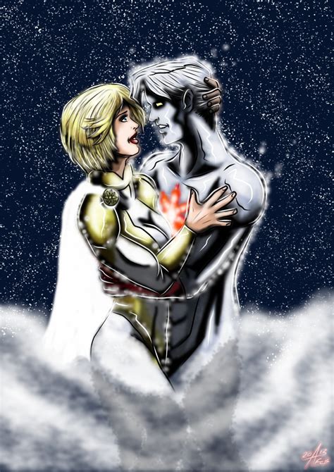 Valantine Embrace Powergirl And Captain Atom By Adamantis On Deviantart