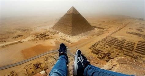 Stunning Video Of Teen Illegally Climbing The Great Pyramid Of Giza