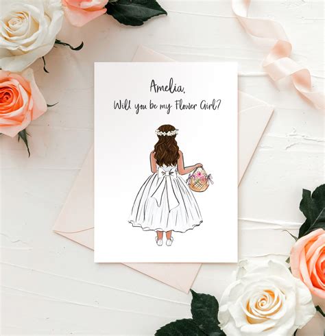 Will You Be Our Flower Girl Printable Will You Be My Flower Etsy