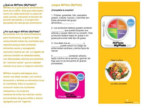 Miplato Spanish Myplate Brochures Pamphlets Packs Of 25 Five Food