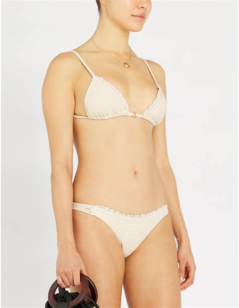 Tigerlily Synthetic Elissa Blanc Tara Triangle Bikini Top Lyst