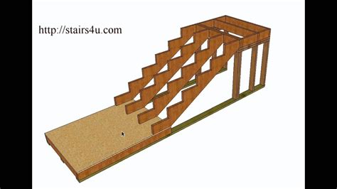 How To Build And Frame Stairs With Landings Example 1