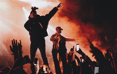 bryson tiller and the weeknd perform rambo remix