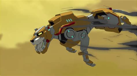Yellow Lion Flying In The Air From Voltron Legendary Defender