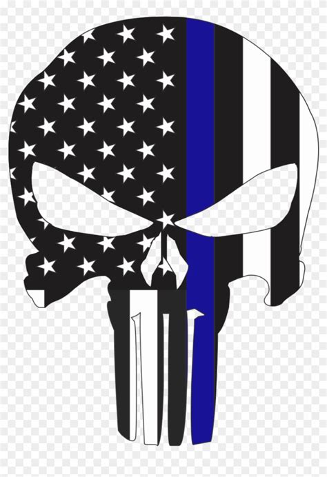 Blue Skull Png - Punisher Skull Svg Free, Transparent Png - 827x1147