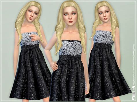 Glitter Dress For Girls By Lillka At Tsr Sims 4 Updates