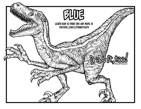 800 x 1100 jpeg 76 кб. Jurassic World Blue Coloring Pages - Berbagi Ilmu Belajar ...