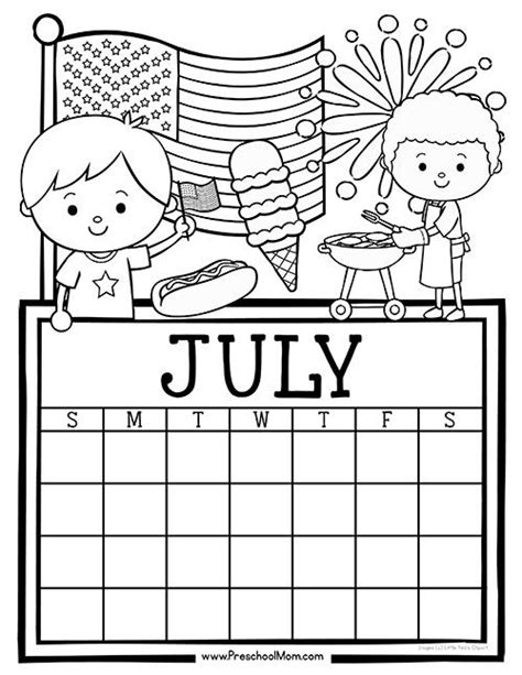 Free download yearly, monthly, july, august calendar 2021 template with us federal holidays, including week numbers in ms word (docx), pdf, jpg free calendar template 2021 that you can download, customize, and print. Free Monthly Calendar: Write & Color | Kids calendar ...