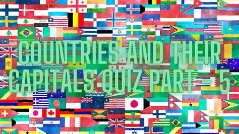 Countries And Their Capitals Quiz Part 5 Youtube