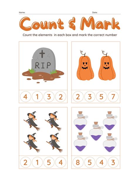 Halloween Math Worksheets Etsy