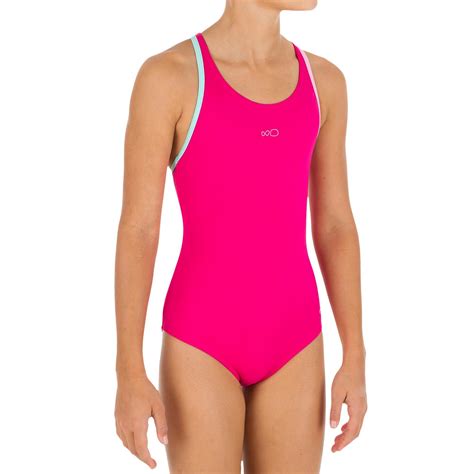 L'univers du maillot de bain natation: Maillot de bain de natation fille une pièce Leony + rose ...