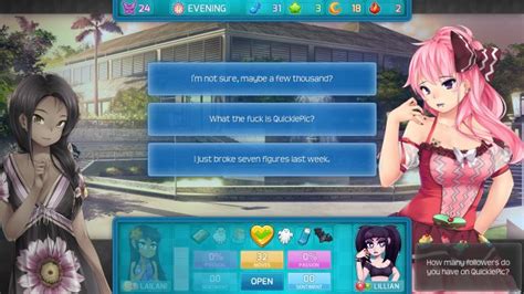 Huniepop 2 Double Date Lillian Questions Guide Hey Poor Player