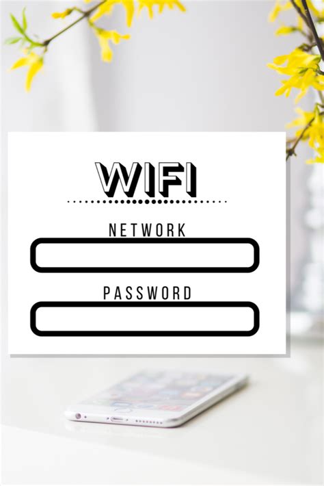 Printable Wifi Sign For Your Home Or Office 8x10 Instant Etsy Wifi