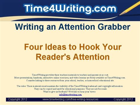 Writing An Attention Grabber Four Ideas To Hook