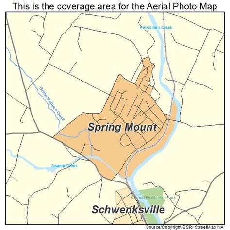 Aerial Photography Map Of Spring Mount Pa Pennsylvania