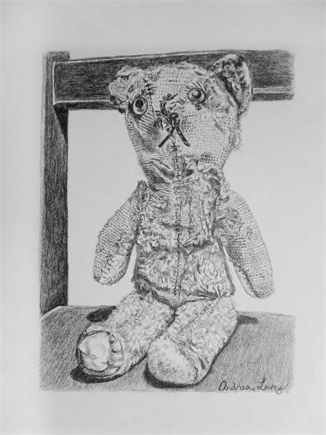 Antique Teddy Bear Original Drawing Etsy