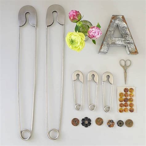 Decorative Metal Safety Pin Two Sizes By Lilac Coast Notonthehighstreet Com Metal Decor