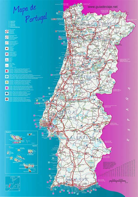 Mapa De Carreteras De Portugal