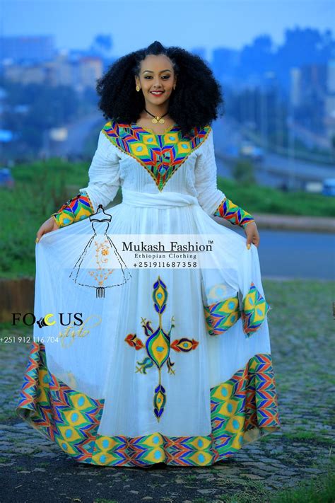 2019 New Habesha Kemis Ethiopian Traditional Dress Ethiopian